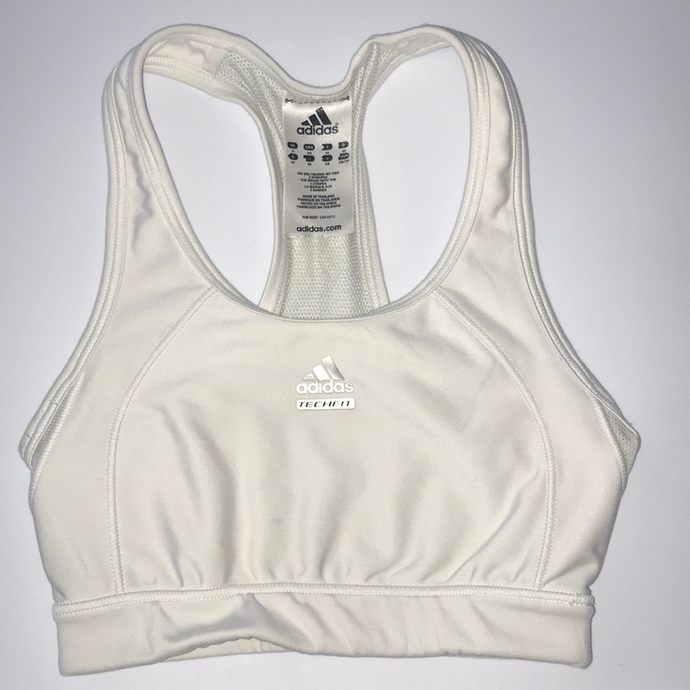 Adidas White Sports Bra